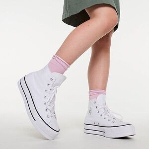 White platform converse